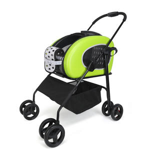 Yüksek kalite siyah ikiz çift bardak tutucu ile evcil hayvan arabası katlanabilir köpek Pram ve küçük kediler için bisiklet römorku kafes tarzı - Product Image 6