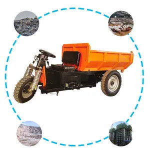 농업 덤프 트럭 세발 자전거 농장 미니 전기 3 륜 덤퍼 유압 소형 전기 덤퍼 소형 작업 트럭