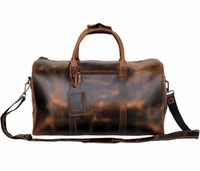 Sac de voyage de luxe en cuir pleine fleur véritable, 10 litres, grande capacité, résistant à l'eau, léger, sangle réglable