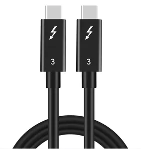 Vente en gros Câble compatible <span class=keywords><strong>Thunderbolt</strong></span> <span class=keywords><strong>3</strong></span> <span class=keywords><strong>USB</strong></span> 4 Vitesse souper 40Gbps 5A100W 240W PD Câble de charge rapide Câble USB4 Type C 2 acheteurs - Product Image 1