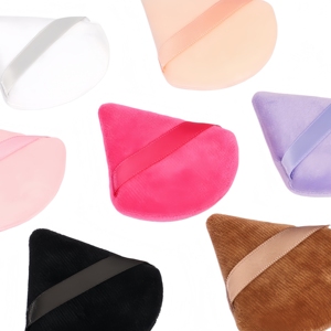 Éponge de maquillage triangulaire en velours la plus vendue, utilisation humide ou sèche, <span class=keywords><strong>pour</strong></span> fond de teint, outil de beauté et accessoires cosmétiques - Product Image 4