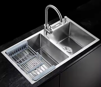 Évier de cuisine moderne multifonctionnel en acier inoxydable, évier d'angle pour buanderie en acier inoxydable, évier de cuisine en acier inoxydable