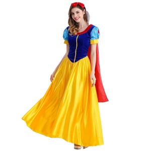 Costumes de déguisement de princesse jaune et bleu pour femmes adultes Costumes de Cosplay d'Halloween avec thème de <span class=keywords><strong>livre</strong></span> - Product Image 4