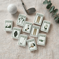 Juego de Mahjong Americano con Temática de Golf, 160 Piezas, Fichas Acrílicas, Juego de Mesa Decorativo, Regalo Festivo para Entusiastas del Mahjong