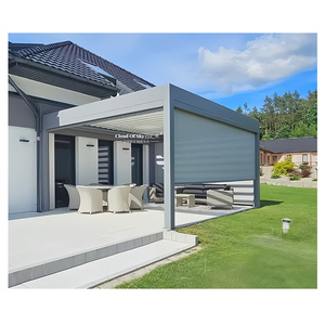 Luxe Aluminium Led Tuinhuisje Waterdicht <span class=keywords><strong>Pergola</strong></span> Dak Modieuze Buitendecoratie Waterdichte Modieuze Decoratie - Product Image 2