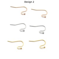 Crochet de boucle d'oreille en acier inoxydable pour femme, créoles en plaqué or 18K, accessoires de bijoux