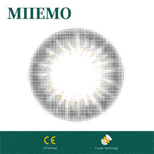 MIIEMO Nouveau Trois Tons Demi-Année Meilleur <span class=keywords><strong>Prix</strong></span> Lentille Pour Les Yeux Prescription Lentille <span class=keywords><strong>De</strong></span> Contact Noir - Product Image 4