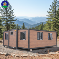 Maisons modulaires préfabriquées en acier à assemblage rapide de 20 pieds, extensibles, avec option solaire, type conteneur