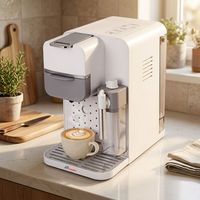 Machine à café à capsules Anbolife, machine à expresso 20 bars, compatible Nespresso, avec mousseur à lait, cappuccino et latte en une seule touche, 1350W
