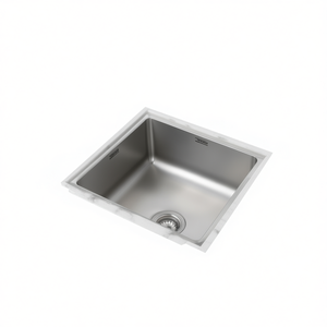 Lavello da Cucina Sottopiano a Vasca Singola 15x19x10 Pollici in Acciaio Inossidabile Calibro 16 con Superficie Lucida - Product Image 1