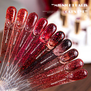 ชุดยาทาเล็บเจลกลิตเตอร์สีแดง 20 สีใหม่ล่าสุดจาก Vendeeni ปราศจากสาร TPO และ HEMA รับผลิตแบบ OEM ขนาด 15 มล. ยาทาเล็บเจลกลิตเตอร์สีแดง - Product Image 6