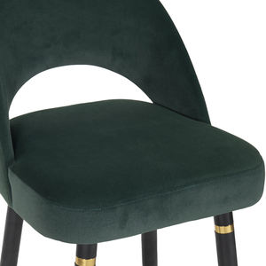 Tabourets <span class=keywords><strong>de</strong></span> <span class=keywords><strong>bar</strong></span> modernes en tissu velours <span class=keywords><strong>de</strong></span> luxe léger avec dossier - Product Image 3