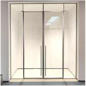 Mampara de Ducha Moderna Esquinera Portátil con Puerta Corredera de Vidrio Curvo para Baño, Hotel, Edificio, Cabinas de Ducha Hechas a Medida - Product Image 3