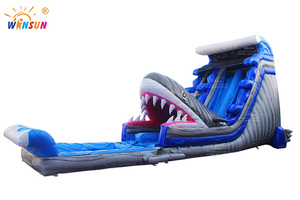 Winsun Inflatable cá mập trượt nước chạy đi xe cho các sự kiện ngoài trời Inflatable cây cọ tấn công Inflatable trượt N trượt hồ bơi thuê - Product Image 4