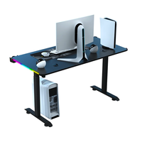 Table de jeu Wquantum, bureau électrique réglable en hauteur, table avec éclairage RGB