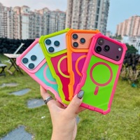 Coque fine anti-rayures avec coins renforcés par airbag et aimant intégré, protection antichute, couleurs contrastées vibrantes pour iPhone 18 17 Pro Max 16 Pro