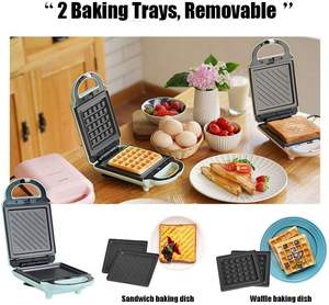 <span class=keywords><strong>Sandwichera</strong></span>-<span class=keywords><strong>Sandwichera</strong></span> eléctrica para desayuno, prensa Panini para hacer tostadoras Paninis para uso doméstico y cocina comercial - Product Image 5