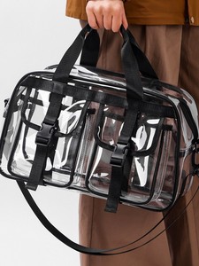 Bolso de Viaje Deportivo Transparente de PVC Grande para Mujer, Bolso Escolar Personalizado Impermeable de Moda - Product Image 4
