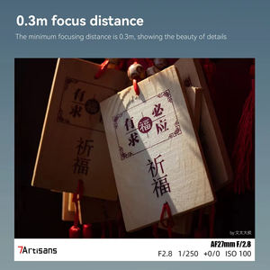 7 حرفيين AF 27 F2.8 عدسة رئيسية بزاوية ثابتة بتركيز واسع 46 فلتر قالب خاص لواجهة الزجاج - Product Image 6