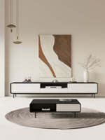 Ensemble meuble TV et table basse en bois, meuble TV réglable avec rangement pour chambre et salon, mobilier de maison moderne et luxueux