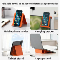 Support de téléphone portable pour voiture, support de tablette et d'ordinateur portable de bureau, créatif, pliable, réglable en hauteur, en plastique