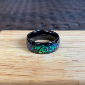 Anelli spaziali in alessandrite <span class=keywords><strong>piatta</strong></span> 8mm di tungsteno pietra arenaria intarsio galassia anello di nozze per gli uomini - Product Image 4