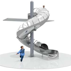 Tobogán de Acero Inoxidable con Escalones, Panel de Juegos Infantiles de <span class=keywords><strong>Segunda</strong></span> <span class=keywords><strong>Mano</strong></span>, Toboganes para Niños en Venta, Residencial, para Piscina Enterrada - Product Image 5