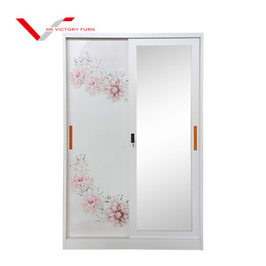 Armadi Smontabili Moderni <span class=keywords><strong>a</strong></span> <span class=keywords><strong>2</strong></span> <span class=keywords><strong>Ante</strong></span> in Metallo, <span class=keywords><strong>Armadio</strong></span> in Acciaio con <span class=keywords><strong>Specchio</strong></span>, Guardaroba in Ferro Stabile e Chiudibile <span class=keywords><strong>a</strong></span> Chiave per Camera da Letto - Product Image 6