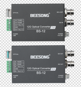 Kit de Video 12G-SDI con <span class=keywords><strong>Tally</strong></span> y Salida de Bucle, RS485 Inverso, Alimentación CC, Alimentación Tipo C, Extensor Convertidor de Fibra Óptica LC de 10KM - Product Image 4