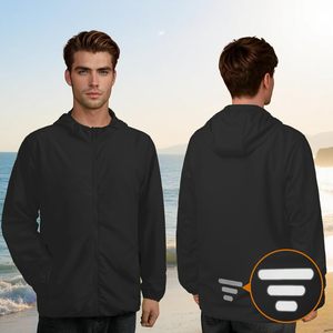 Sweat à capuche léger à manches longues pour homme, protection solaire UPF 50+, fermeture éclair intégrale, pour la randonnée, la pêche, avec poches zippées, softshell d'été - Product Image 2