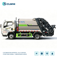 Nouveau camion à ordures compacteur arrière Howo 4x2 6M³ 150HP Euro 6, mini camions à ordures, camion compacteur de déchets Howo