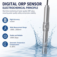 Sensor ORP Digital RS485 Elektroda Redoks Baja Tahan Karat 316 IP68 OEM -2000...2000mV Menara Pendingin Cairan Pusat Data