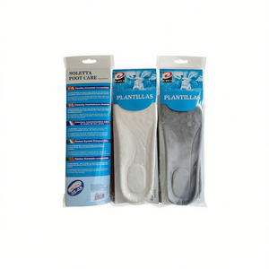 Plush Insoles For Men Plantillas 12 Pairs White Gray PU Cloud Pattern Foot Care - Product Image 2