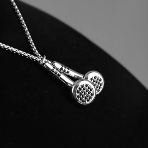 New Arrivals Stainless Steel Headset Design Charm Earphone Pendant Necklace Earplug Gold Steel Color - Product Image 5