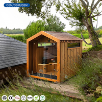Sauna électrique pour 1 à 4 personnes, salle de vapeur extérieure en bois massif Hemlock Spire, pour la remise en forme et l'amincissement