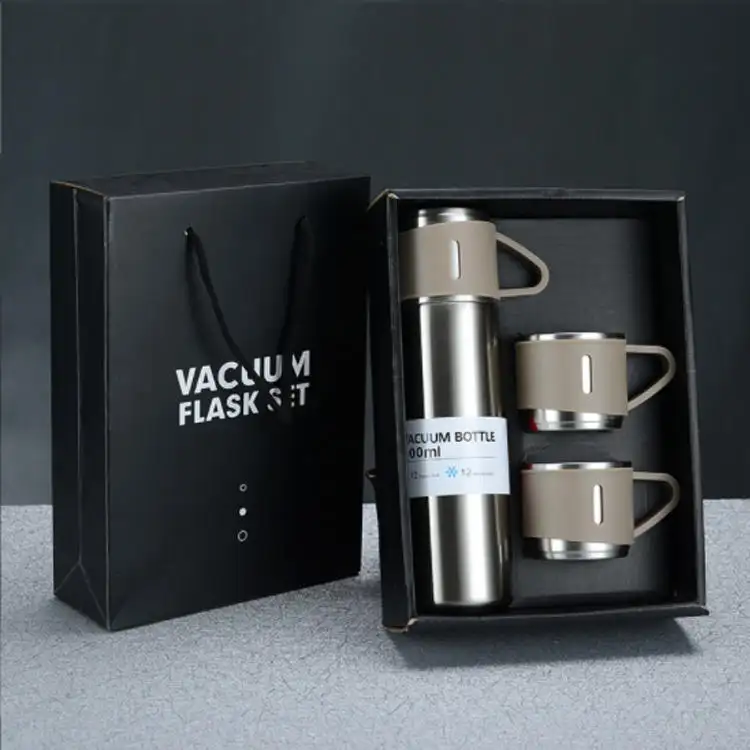 Botol vakum lukisan kustom Set hadiah 304 500ml Set termos vakum 2024