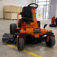 Tondeuse autoportée professionnelle à rayon de braquage zéro, robuste, de qualité industrielle, à commande au volant, à essence, pour ferme et jardin