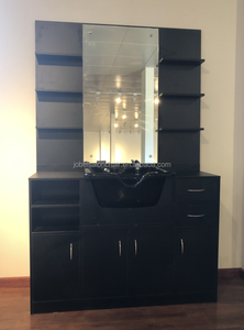 <span class=keywords><strong>2021</strong></span> nuevos productos de peluquería ESPEJO de pie de salón de belleza Espejos de maquillaje tazón con silla de barbero tienda espejos - Product Image 2