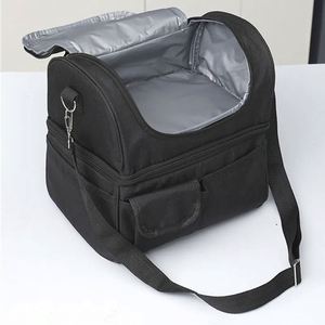 Large Oxford Cloth Thermal <b>Insulated</b> <b>Lunch</b> <b>Box</b> Bag Women Kids Picnic Pouch Food Container Portable Bag with Shoulder Strap - Product Image 2