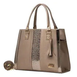 Bolso de mano para mujer Fana Aisha M3700, color antimonio, moderno, con borla y correa extraíble, para uso diario - Product Image 3