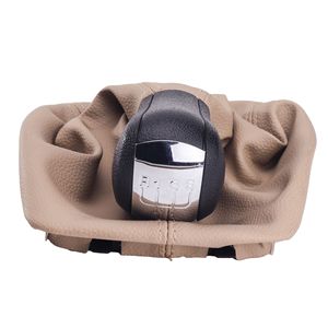 Leather Gear <b>Shift</b> <b>Knob</b> Cover For Skoda Octavia 2004-2011 Manual 5 6 Speed Ergonomic Design - Product Image 3