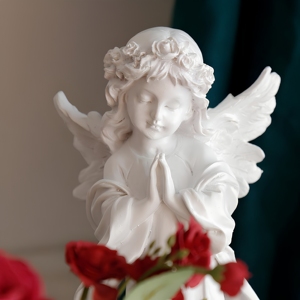 Custom Resin Crafts Home Decor Tabletop Ornaments Nordic Standing Wings <strong>Angel</strong> Girl Statue <strong>Figure</strong> - Product Image 5