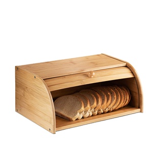 Caja de almacenamiento de pan de bambú para mostrador de cocina, caja de pan de gran capacidad - Product Image 1