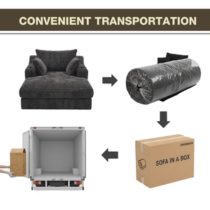 Canapé-lit <span class=keywords><strong>d</strong></span>'angle compact moderne, mousse compressée sous vide, fauteuil inclinable, salon, canapé en tissu sans os, en boîte - Product Image 6