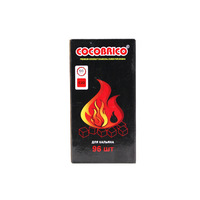 Vente directe usine COCOBRICO Charbon carré pour chichas arabes, fabriqué à partir de coques de noix de coco, teneur en carbone fixe >95%, stock prêt à être expédié