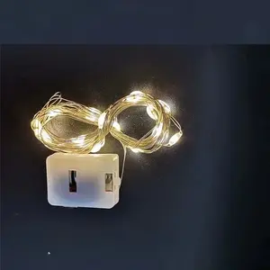 1m 3m 5m fil de cuivre LED guirlandes de fées lumières décorations de Noël pour la décoration de la chambre vacances du nouvel an