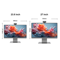 Haute qualité Core I3 I5 I7 Aio Business Gaming Desktop Monoblock Cd-rom/dvd-rom Barebone tout en un Pc 23.8 27 ordinateur Gamer