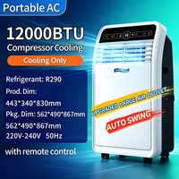 Climatiseur Électrique Portable Tout-en-un 12000 BTU 3-en-1 : Refroidissement, Déshumidification et Télécommande pour Maison, Bureau et Camping-car
