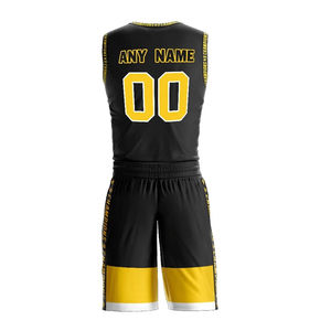 Maillot de basket-ball réversible en polyester personnalisé 100%, respirant, uniforme de basket-ball court personnalisé de grande taille pour adultes - Product Image 6