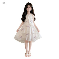 Nouvelle Robe Longue d'Été 2026 pour Filles, Modèle Halter avec Nœud Papillon, Sans Manches, Robe de Princesse Maxi Blanche pour Grandes Filles